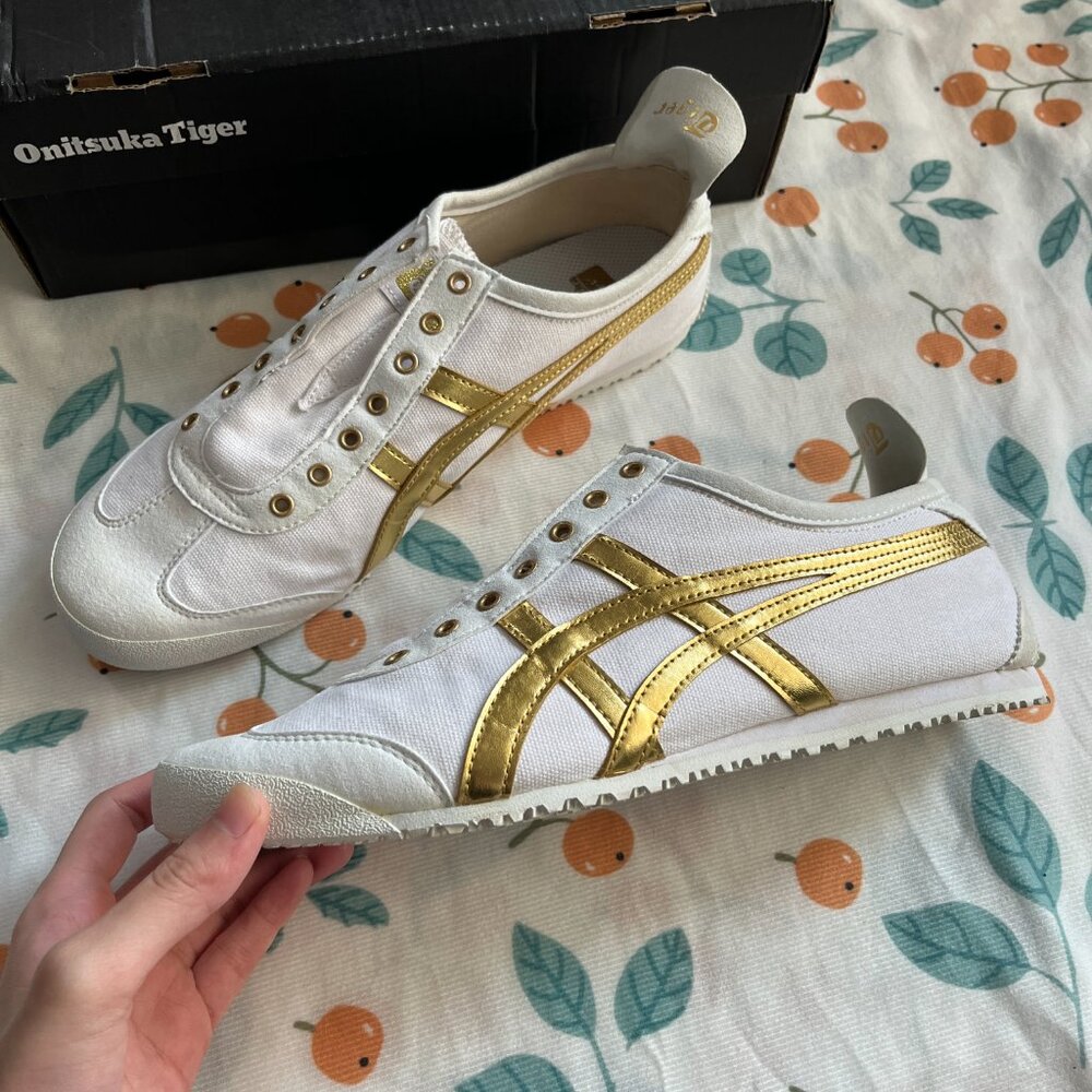 Onitsuka Tiger Mexico 66 Slip-Onwhite Pure Gold - Picture 2 of 7